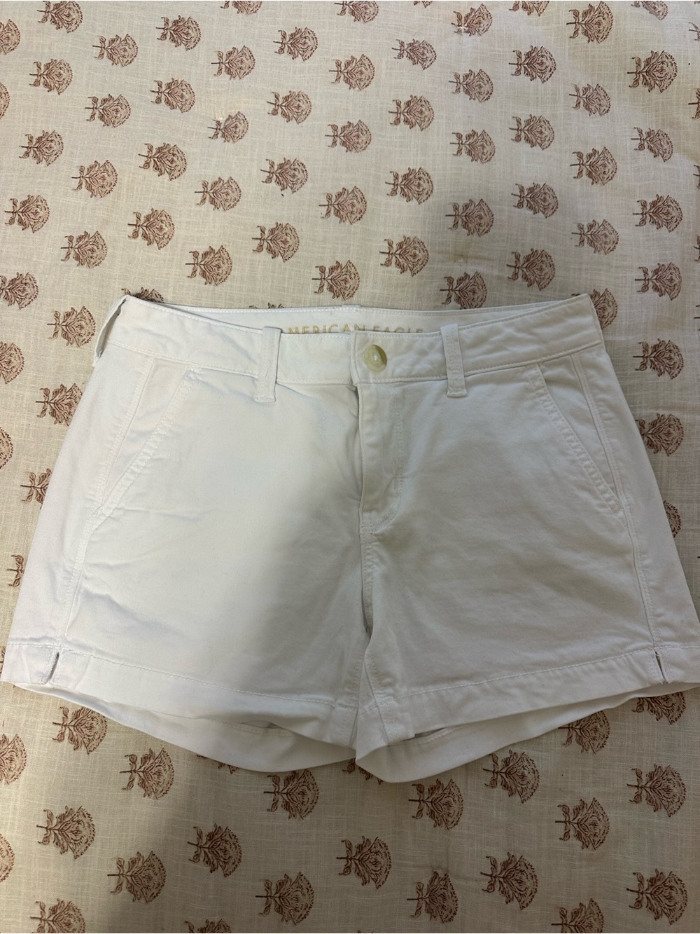 American Eagle Outfitters White Midi Shorts